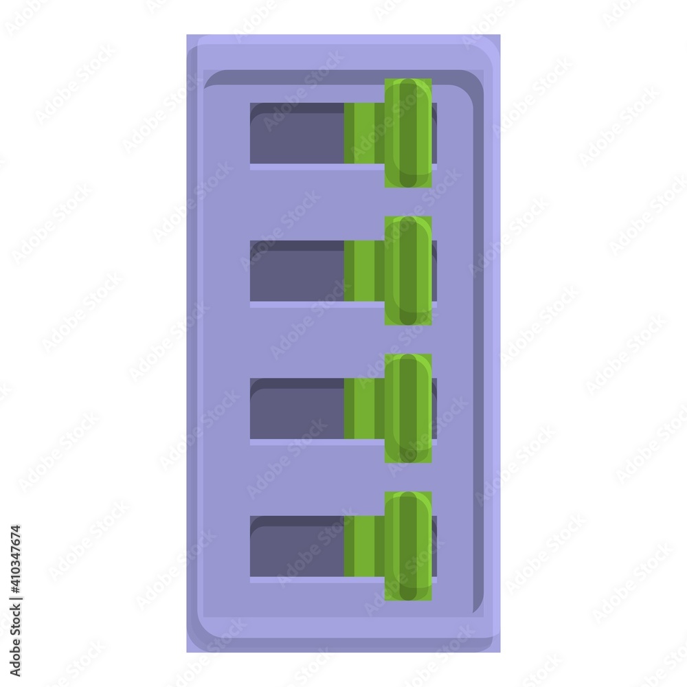Poster breaker switch icon. cartoon of breaker switch vector icon for web design isolated on white backgrou