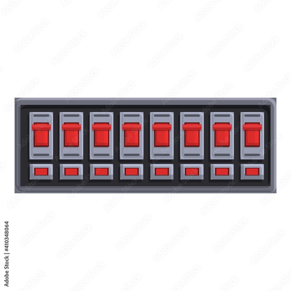 Poster automatic breaker switch icon. cartoon of automatic breaker switch vector icon for web design isolat