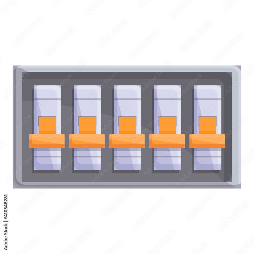 Poster hand breaker switch icon. cartoon of hand breaker switch vector icon for web design isolated on whit