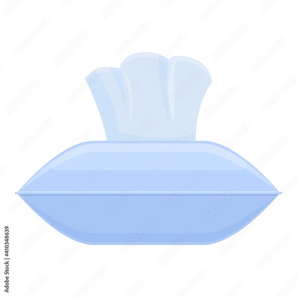 Poster tissue package icon. cartoon of tissue package vector icon for web design isolated on white backgrou