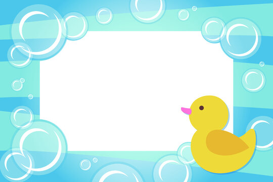 Rubber ducky and bubbles photo frame 