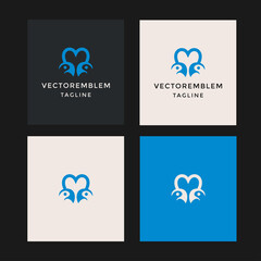 people love logo vector icon illustration