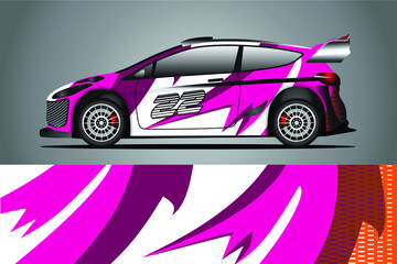 Obraz na płótnie Canvas Racing Car decal wrap design. Graphic abstract livery designs for Racing, tuning, Rally car. eps 10 format
