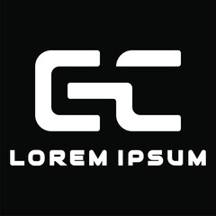 Creative, simple and elegant Initial letter EC or GC logo template in flat design monogram illustration