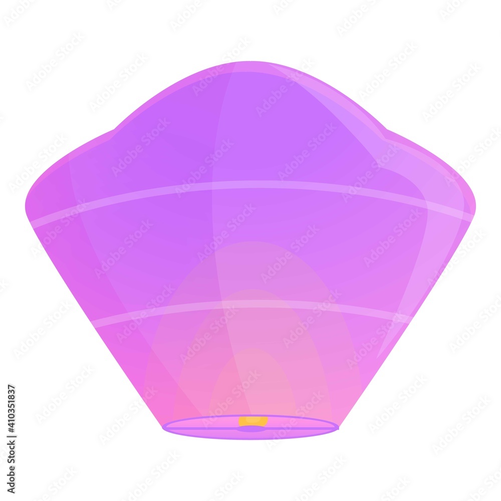 Poster candle floating lantern icon. cartoon of candle floating lantern vector icon for web design isolated