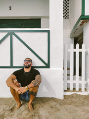 resting in the beach house