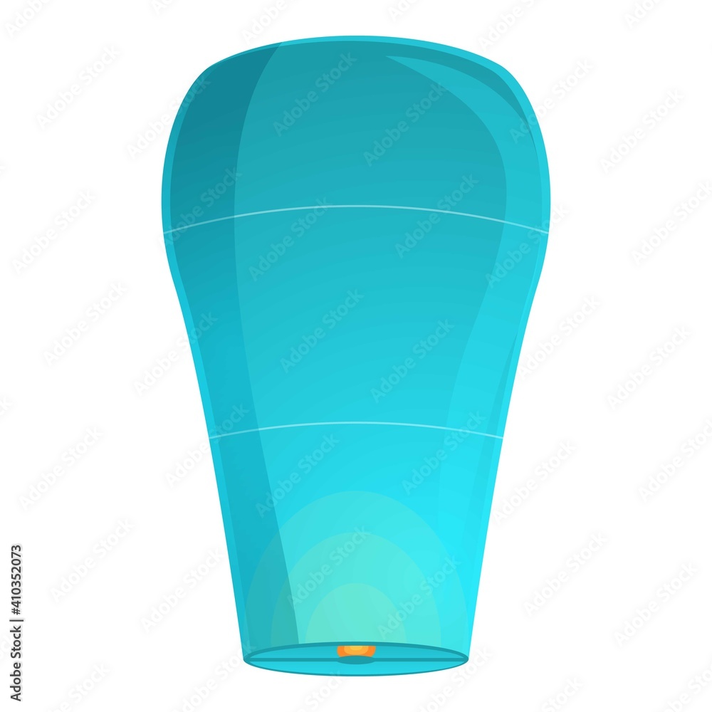 Poster ceremony floating lantern icon. cartoon of ceremony floating lantern vector icon for web design isol