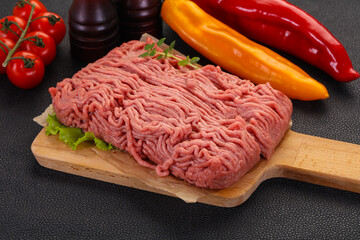 Raw turkey minced meat