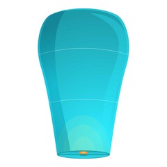 Ceremony floating lantern icon. Cartoon of ceremony floating lantern vector icon for web design isolated on white background