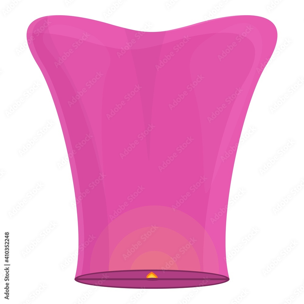 Poster form floating lantern icon. cartoon of form floating lantern vector icon for web design isolated on 
