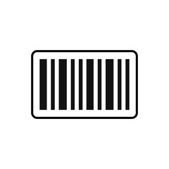 Barcode Icon. Almost black barcode for scanning to check product prices Isolated on white background.