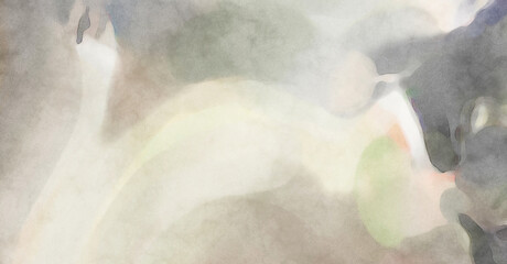 Modern painting of soothing brush strokes resembling alcohol inks. Watercolor abstract painting with pastel colors for poster, wall art, banner, card, book cover or packaging.