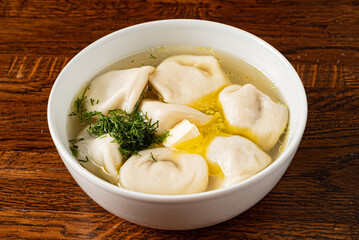 dumplings with minced meat and herbs