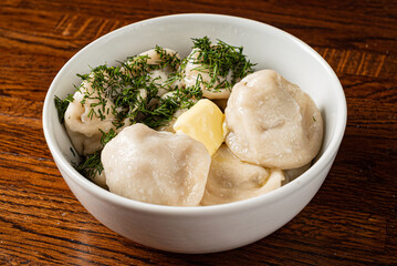 dumplings with minced meat and herbs