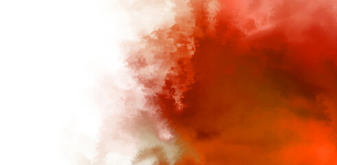 Abstract colorful watercolor on white background. Digital art painting.