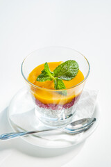 Coconut Milk Chia Pudding with fruits