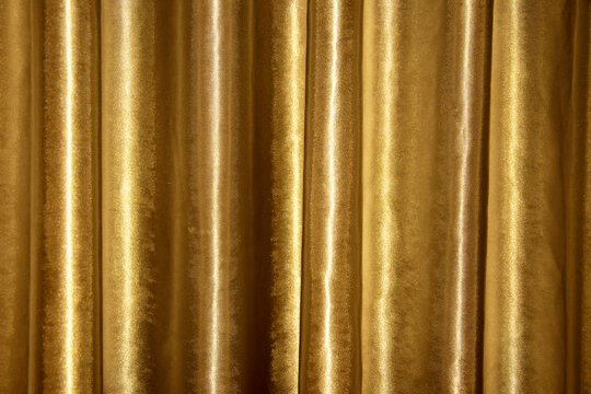 Transparent curtain on window. Gold Curtain background Stock Photo | Adobe  Stock