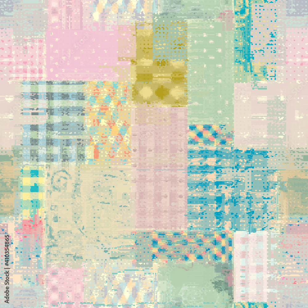 Poster abstract seamless pattern with imitation of a grunge shabby chic texture. vintage ornament. vector i