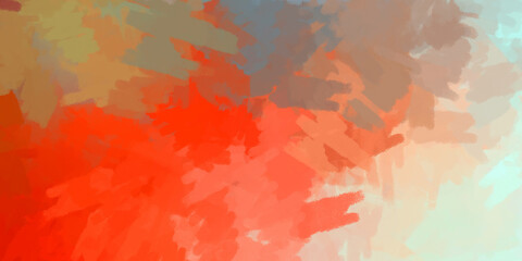 Abstract background of colorful brush strokes. Brushed vibrant wallpaper. Painted artistic creation. Unique and creative illustration. Brush stroked painting. Wall art.