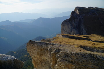 Sunrise in the Caucasus, mountains.