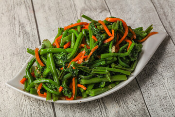 Pickled fern salad with korean carrots
