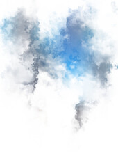 Abstract colorful watercolor on white background. Digital art painting.