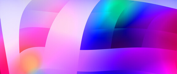 Abstract background with colorful gradient. Vibrant graphic wallpaper with stripes design. Fluid 2D illustration of modern movement.