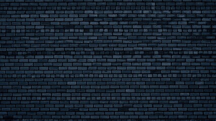 Dark blue retro grunge background. Brick wall texture. Old shabby brickwork