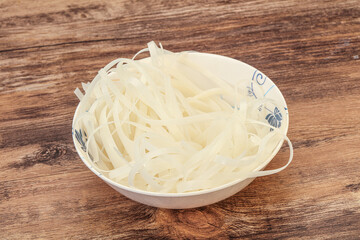 Boiled rice noodle for cooking