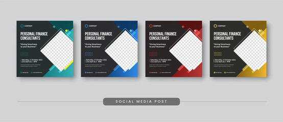 Personal finance consultant social media post template