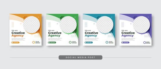 Creative agency social media post template