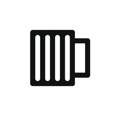 Beer glass vector icon. Mug symbol. Bar and pub sign. Brewery and restaurant logo.