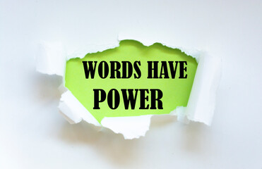 Word writing text WORDS HAVE POWER. Business concept