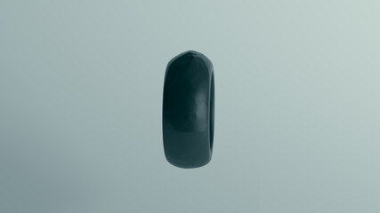 Black Modern Ring Smooth Wave Band Design 3d illustration render