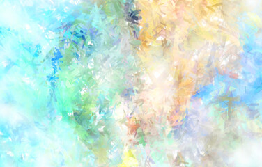 Brushed Painted Abstract Background. Brush stroked painting. Artistic vibrant and colorful wallpaper..