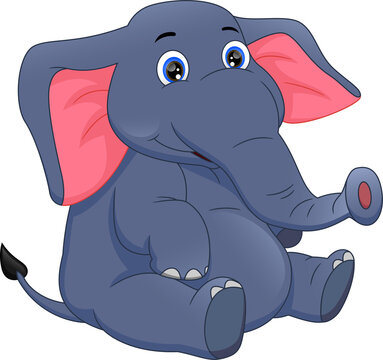 cute baby elephant cartoon 
