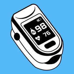 パルスオキシメーターのベクターイラスト