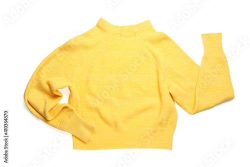 yellow woolen top
