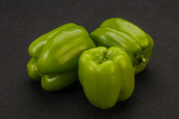 Green sweet bell pepper heap