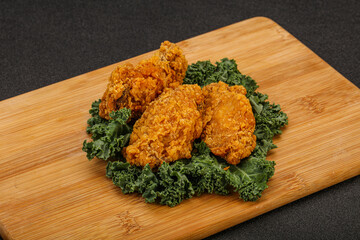 Hot fried crispy chicken wings