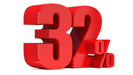 32 Percent off 3d Sign on White Background, Special Offer 32% Discount Tag, Sale Up to 32 Percent Off,big offer, Sale, Special Offer Label, Sticker, Tag, Banner, Advertising