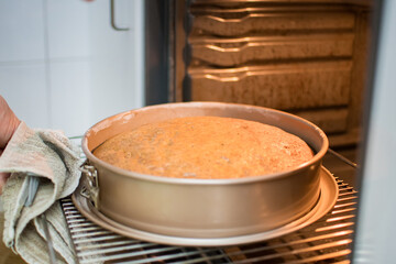 Carrot cake in the making