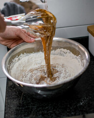 Carrot cake in the making