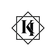 Letter KI luxury logo design vector