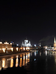 Fototapeta na wymiar View of the Moscow river