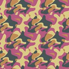 Seamless abstract pattern with wave vector shapes 