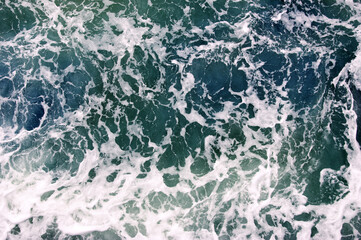 Sea water top view. Wave splash background.