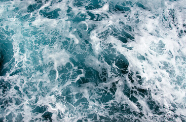 Fototapeta na wymiar Sea water top view. Wave splash background.