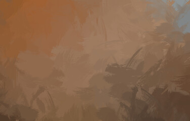 Wild Brushstrokes. Brushed Painted Abstract Background. Brush stroked painting. Strokes of paint. 2D Illustration.
