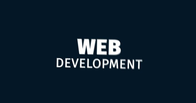 Web development. Beautiful functional websites. Animated words. Kinetic text animation. Intro